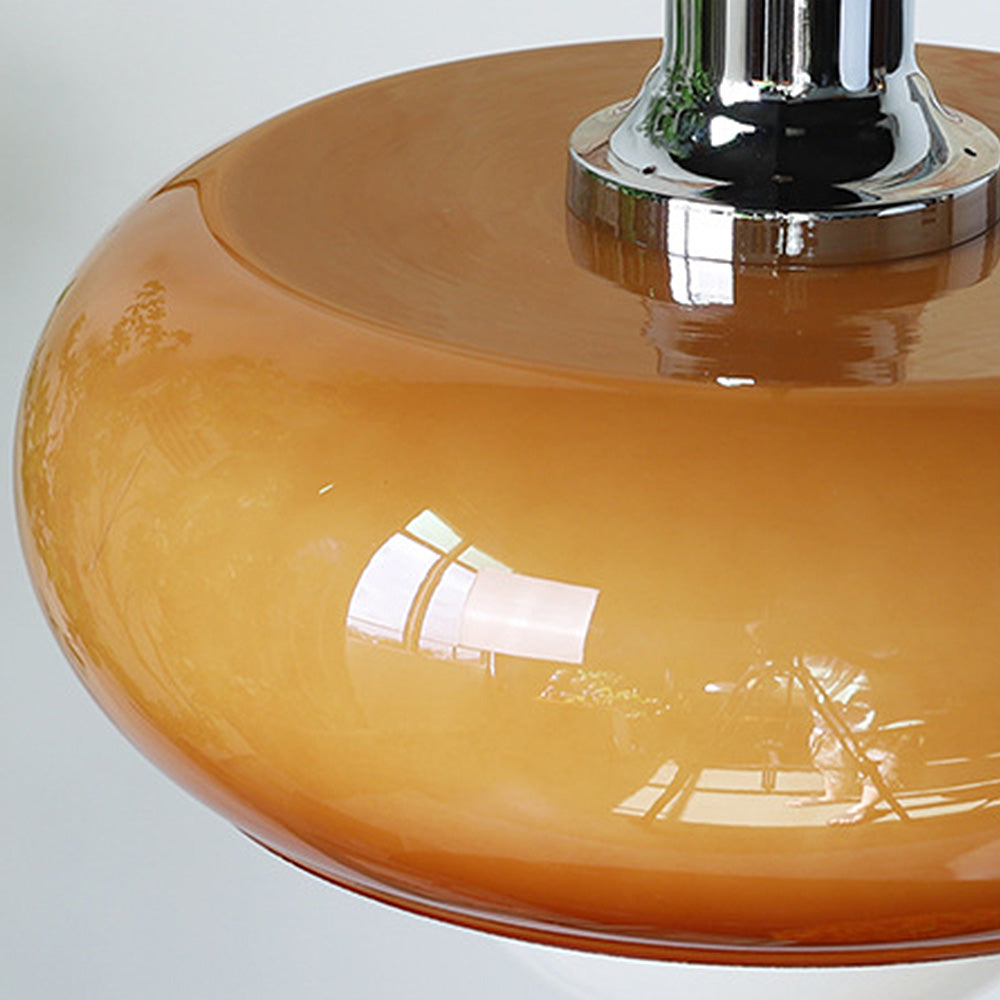 Bauhaus – Vintage Pendellampe i Kaffefarvet Glas til Spisestue og Stue
