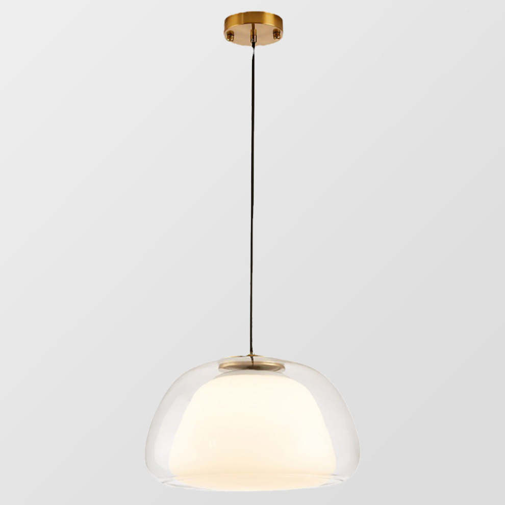 Moderne Jelly pendel i mælkeglas – Elegant stilfuld hængelampe til stue, køkken og spisestue