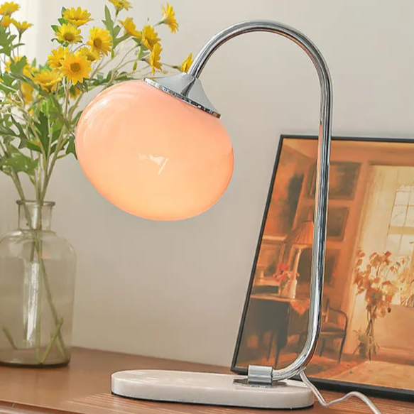 Skumfidus bordlampe i metal og glas – Moderne stilfuld lampe til stue, soveværelse og kontor