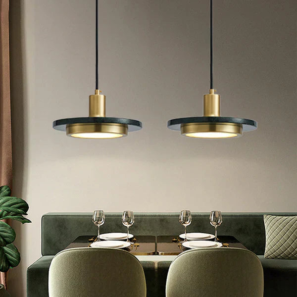 MarbleGlow – Moderne Pendellampe i Enkel Marmor Design til Spisestue og Stue