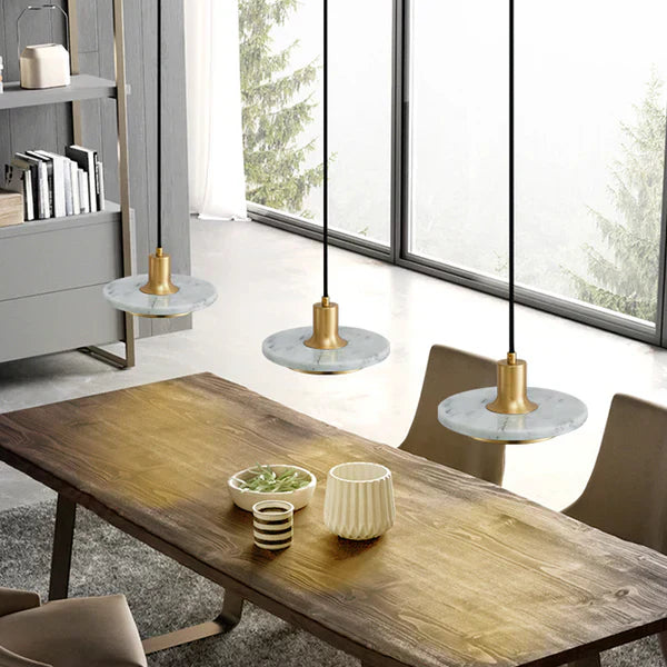 MarbleGlow – Moderne Pendellampe i Enkel Marmor Design til Spisestue og Stue