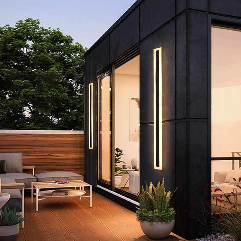 AcrylicGlow Wall – Moderne Udendørs Væglampe i Holdbart Akryl til Facade, Have og Terrasse