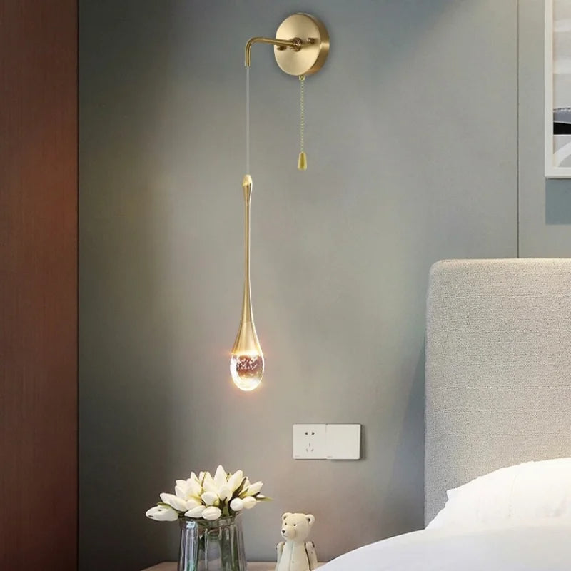 Elegant DråbeformetVæglampe - Luxuriøs til Dit Interiør