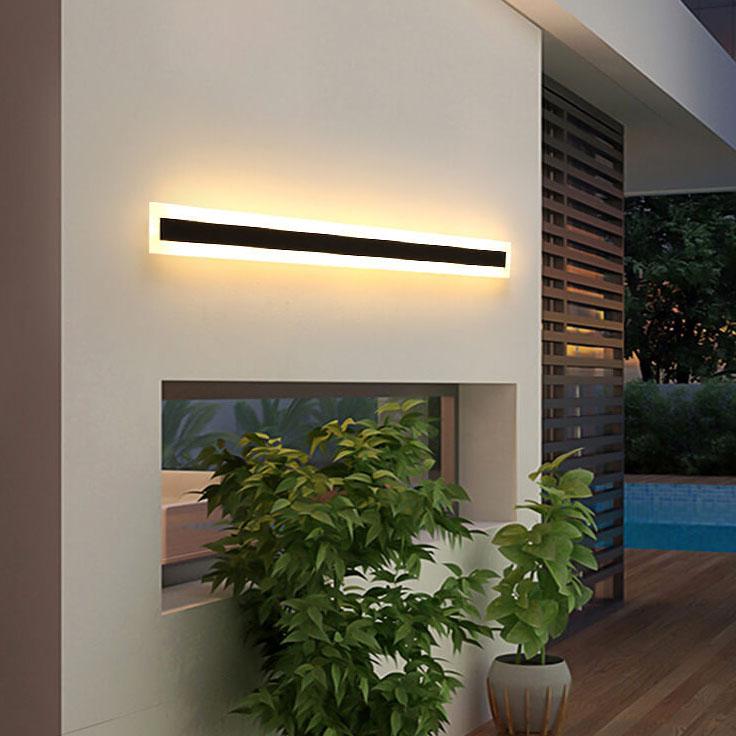 AcrylicGlow Wall – Moderne Udendørs Væglampe i Holdbart Akryl til Facade, Have og Terrasse