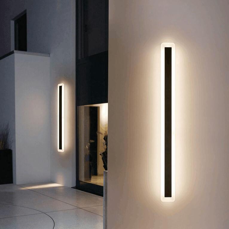AcrylicGlow Wall – Moderne Udendørs Væglampe i Holdbart Akryl til Facade, Have og Terrasse