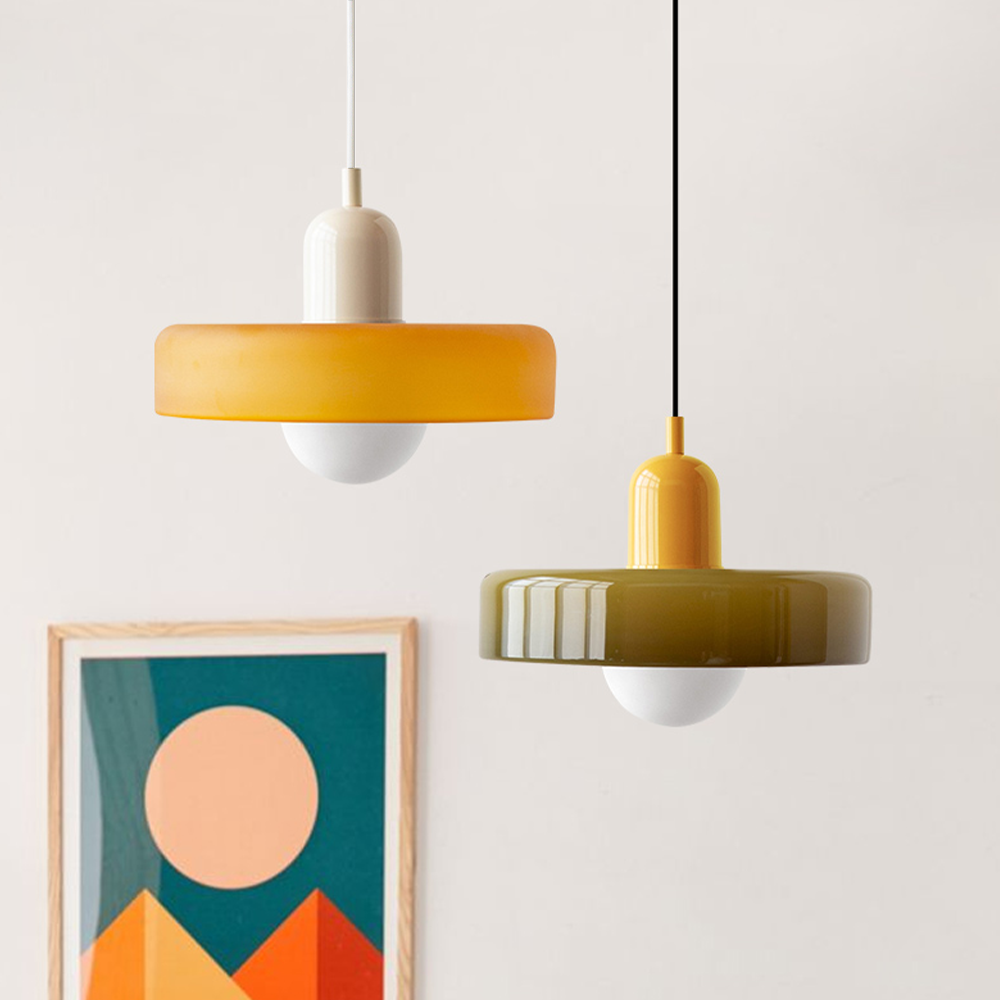 Bauhaus ColorGlass – Pendellampe i Farvet Glas med Ikonisk Bauhaus Design til Moderne Indretning
