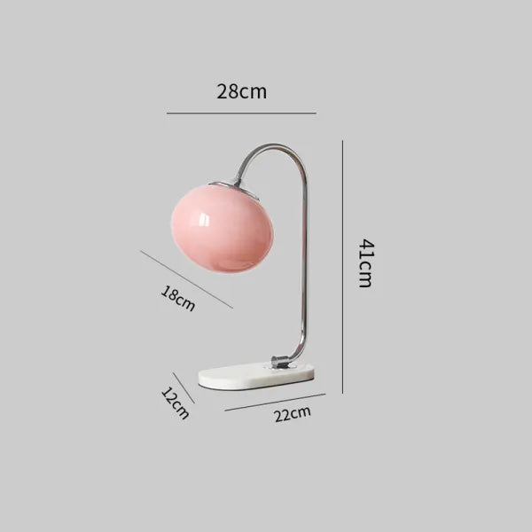 Skumfidus bordlampe i metal og glas – Moderne stilfuld lampe til stue, soveværelse og kontor