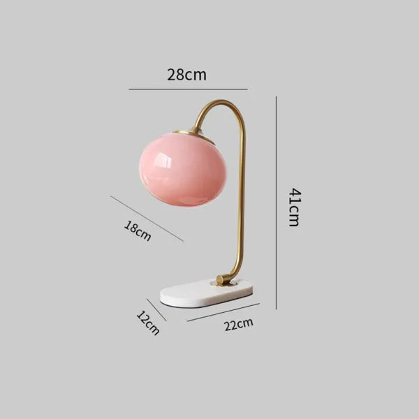 Skumfidus bordlampe i metal og glas – Moderne stilfuld lampe til stue, soveværelse og kontor