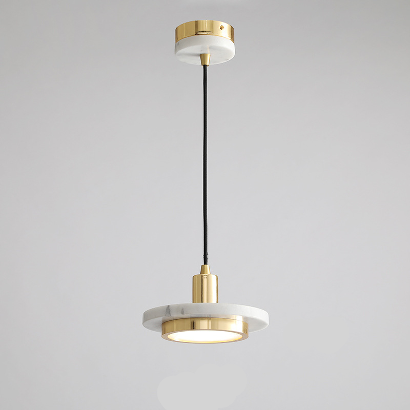 MarbleGlow – Moderne Pendellampe i Enkel Marmor Design til Spisestue og Stue