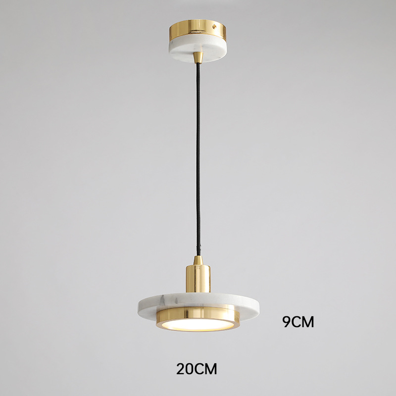 MarbleGlow – Moderne Pendellampe i Enkel Marmor Design til Spisestue og Stue
