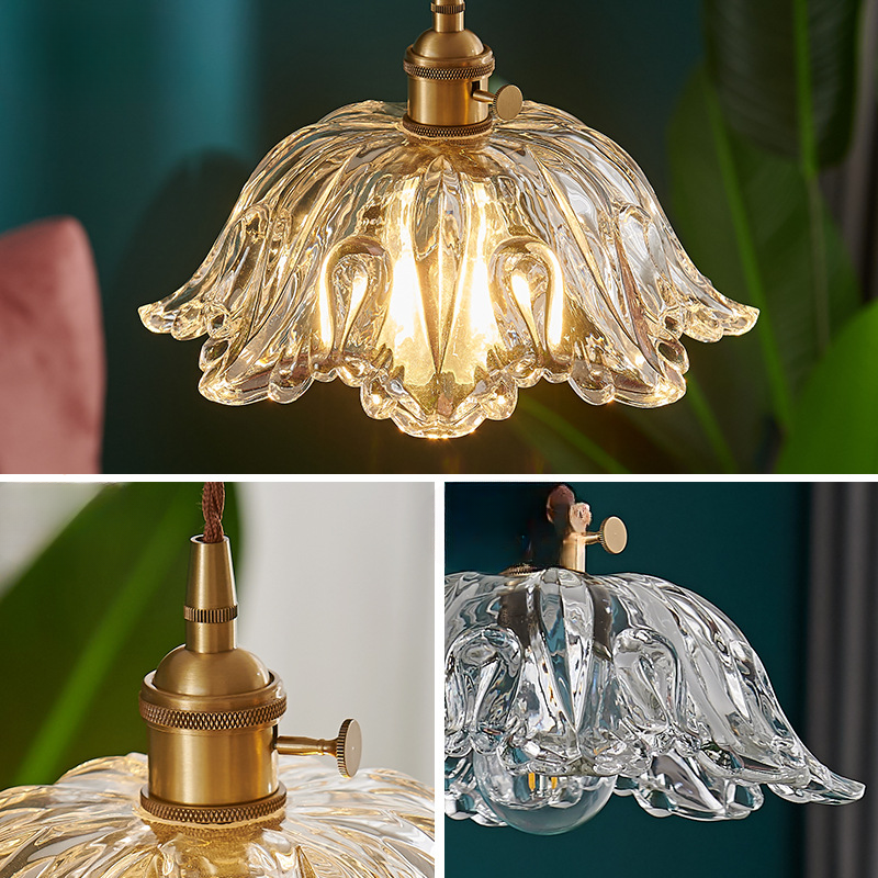 FloraGlass – Elegant Pendellampe i Glasblomst Design til Spisestue og Stue