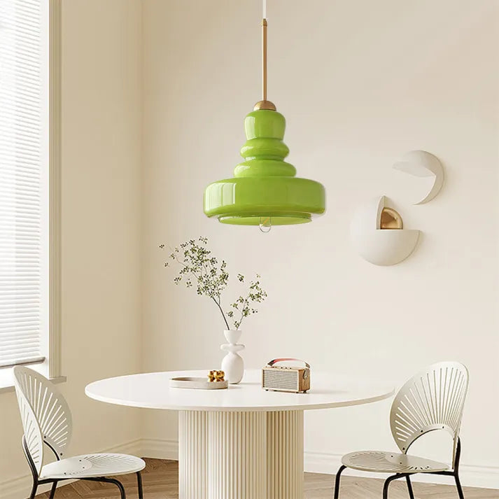 Bauhaus pendel med kalebas i glas – Stilfuld moderne hængelampe til stue, køkken og spisestue