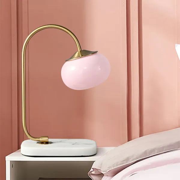 Skumfidus bordlampe i metal og glas – Moderne stilfuld lampe til stue, soveværelse og kontor