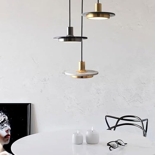 MarbleGlow – Moderne Pendellampe i Enkel Marmor Design til Spisestue og Stue