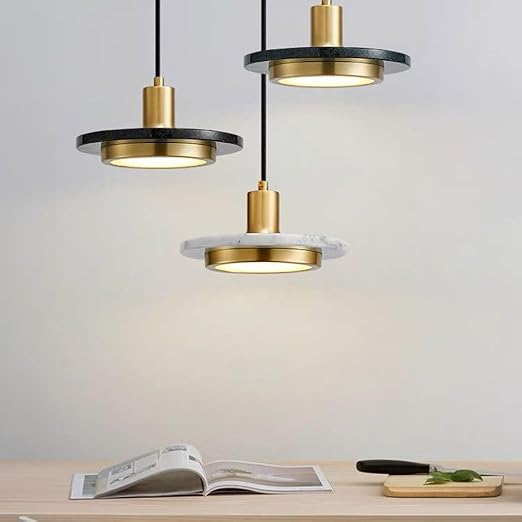 MarbleGlow – Moderne Pendellampe i Enkel Marmor Design til Spisestue og Stue