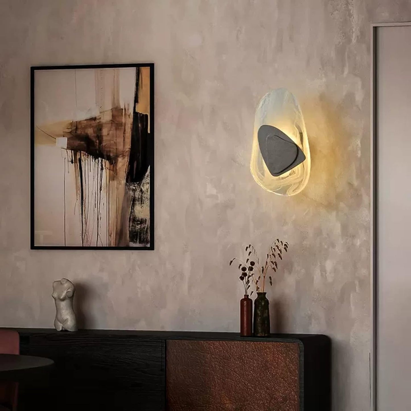 CrystalBeam – Kreativ Moderne LED Væglampe i Glas til Elegant og Unik Indretning