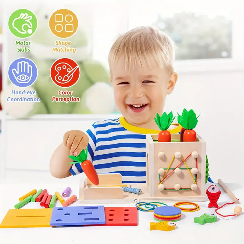 Kreativ 8-i-1 Montessori Legetøjssæt - Til Eventyrlystne Babyer
