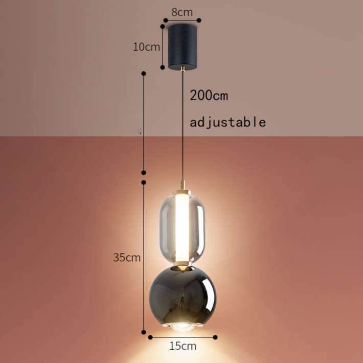Nordisk kreativ pendel i jern og glas – Moderne stilfuld hængelampe til stue, køkken og spisestue