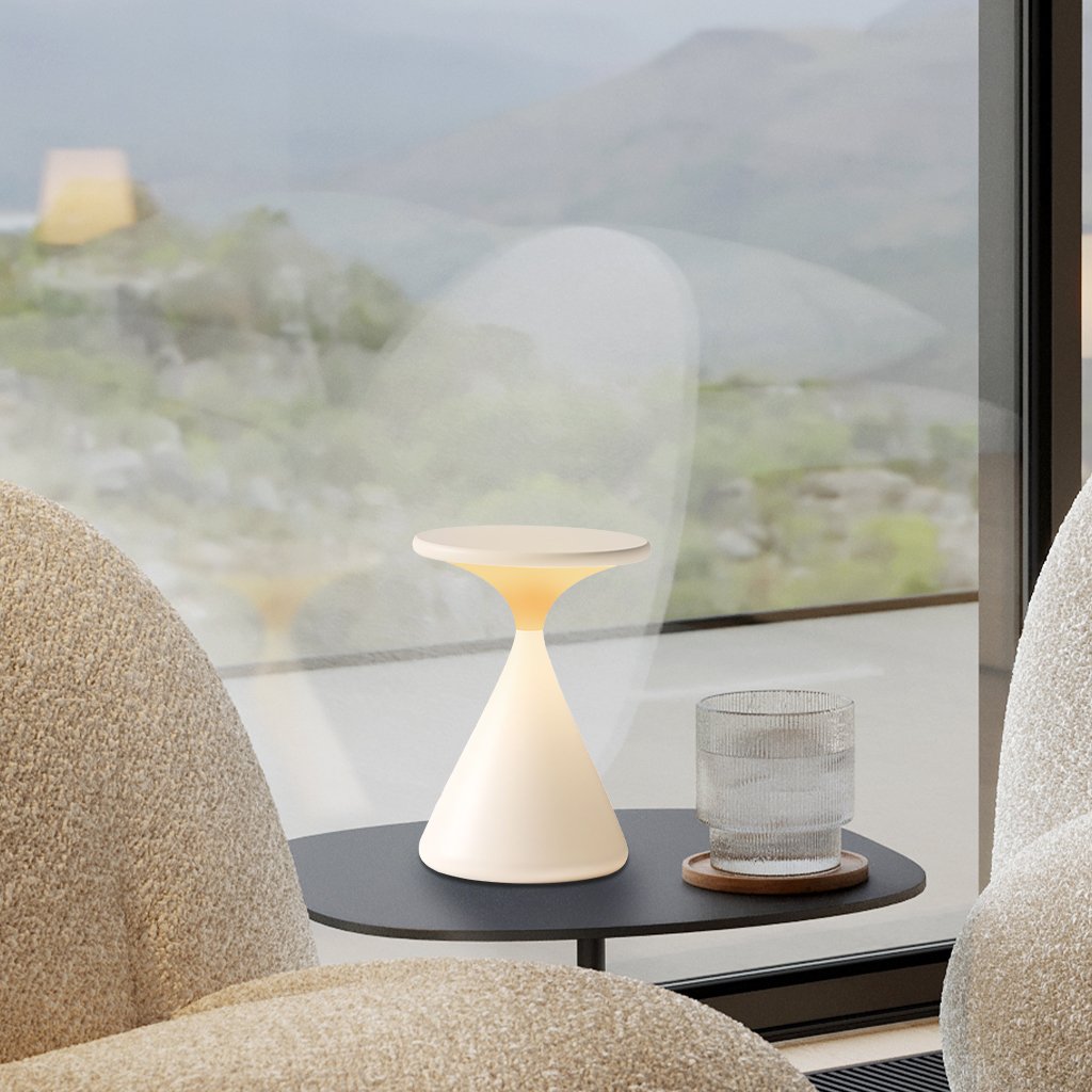 Aeron Timeglas ledningsfri bordlampe – Moderne stilfuld lampe til stue, soveværelse og kontor