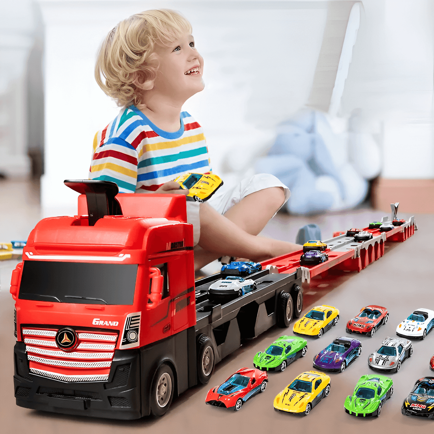 TurboTrack Bane – Ultimate Racing Udstødningsbane | Actionfyldt Racerleg for Børn