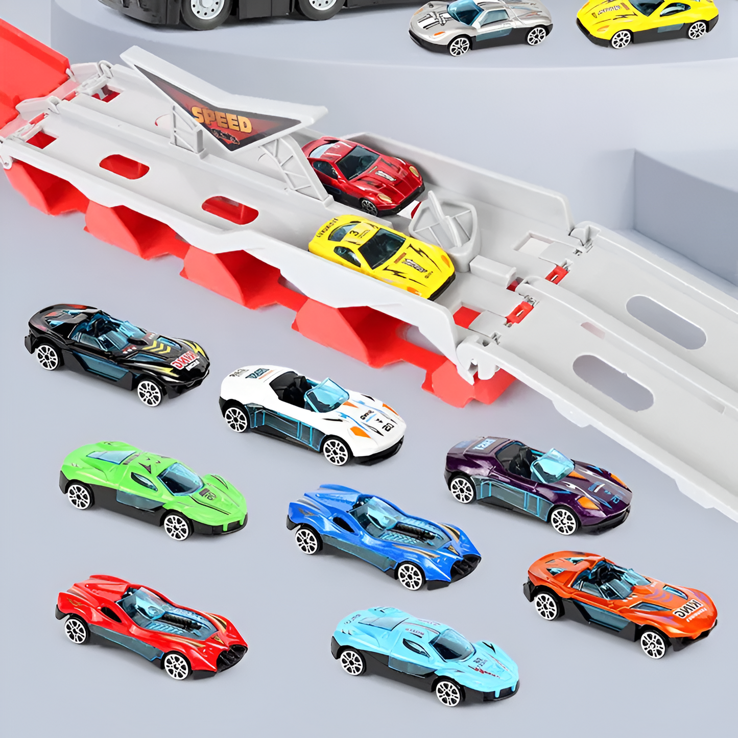 TurboTrack Bane – Ultimate Racing Udstødningsbane | Actionfyldt Racerleg for Børn