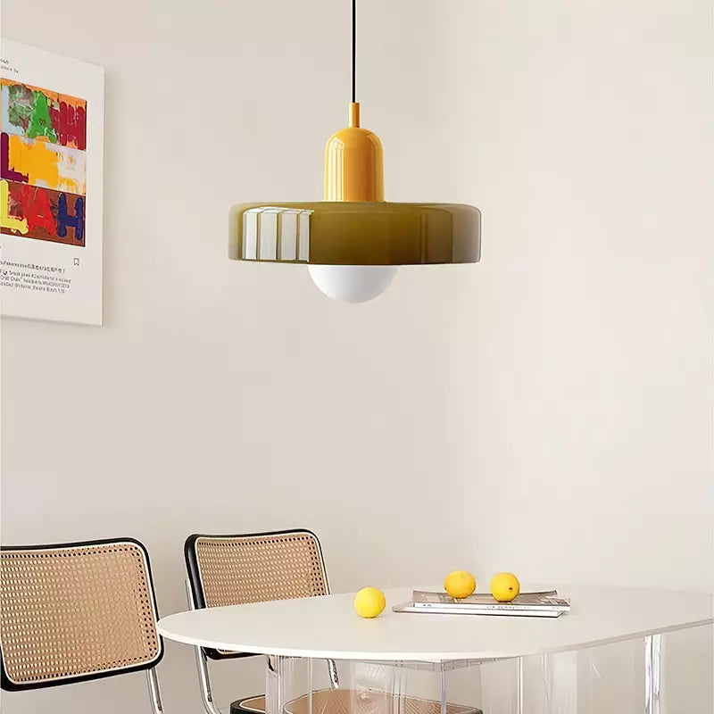 Bauhaus ColorGlass – Pendellampe i Farvet Glas med Ikonisk Bauhaus Design til Moderne Indretning