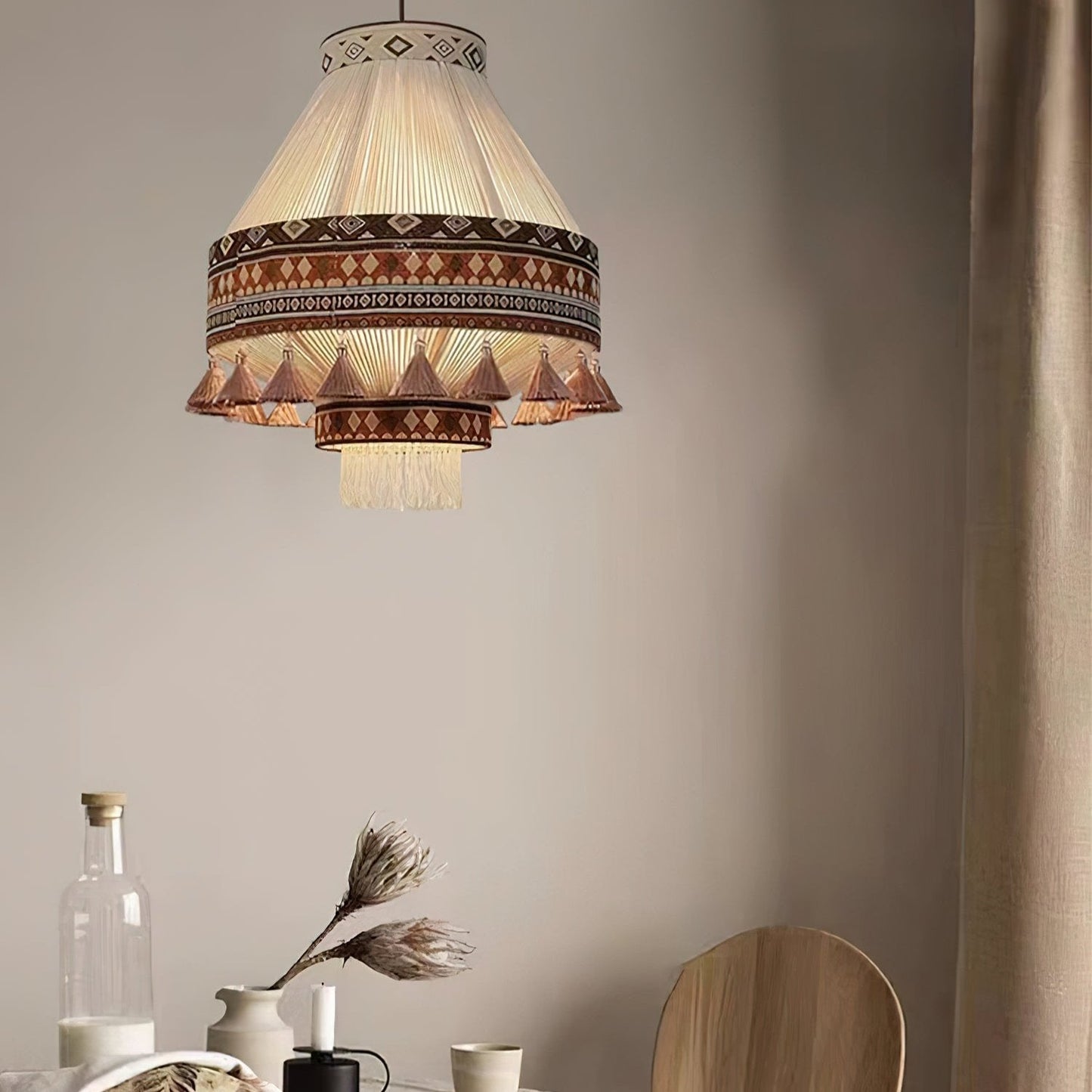 BohoLight – Pendellampe med Frynser i Boheme Design til Stue og Spisestue