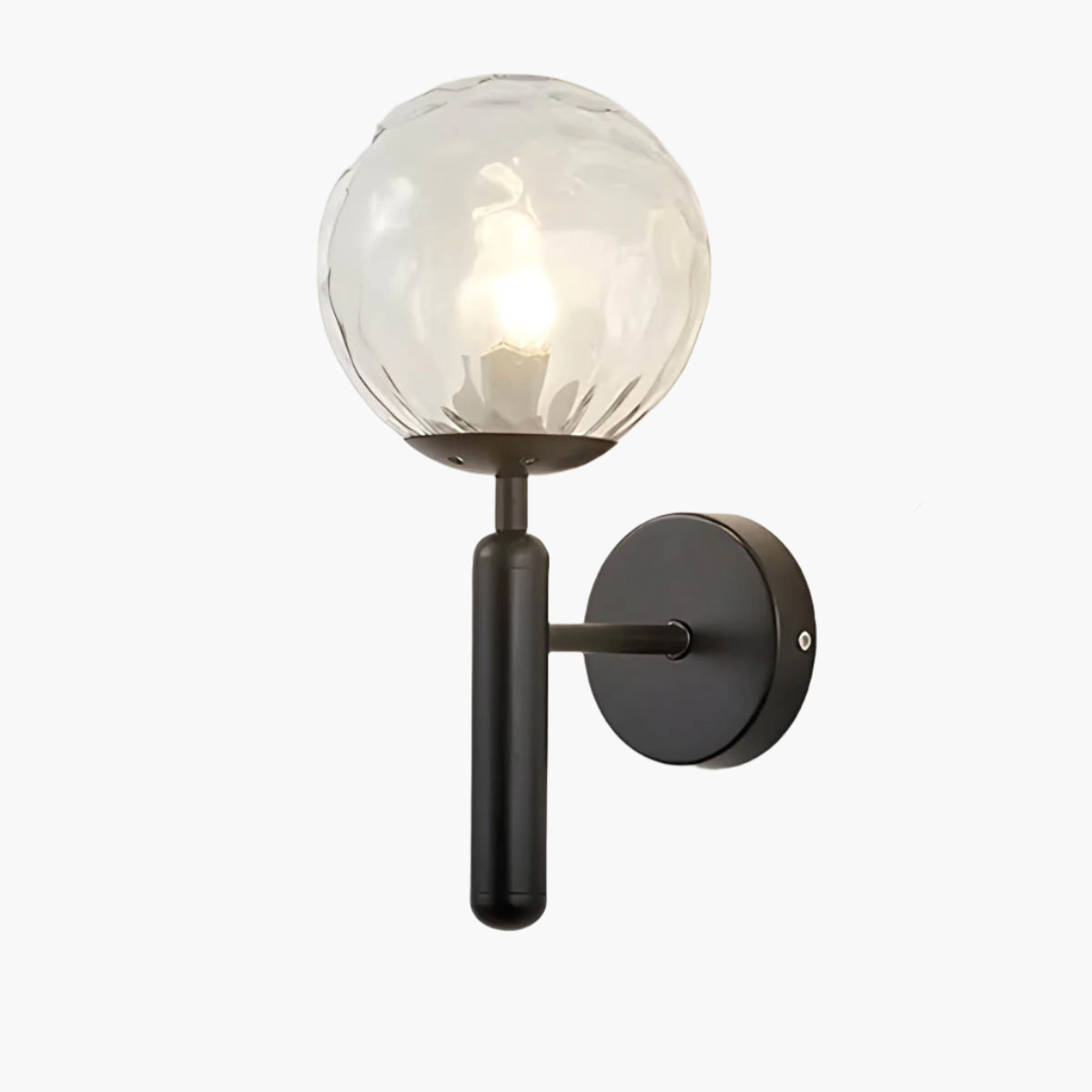Clair Glow – Elegant Væglampe i Forarbejdet Glas til Moderne og Klassisk Indretning