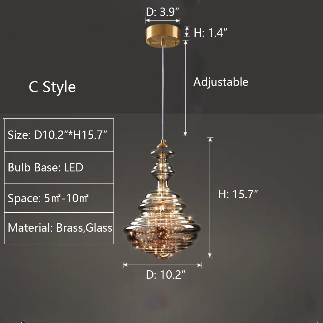 StarrySky – Moderne Pendellampe i Gråt Glas med Stjernehimmel-Effekt til Spisestue og Stue