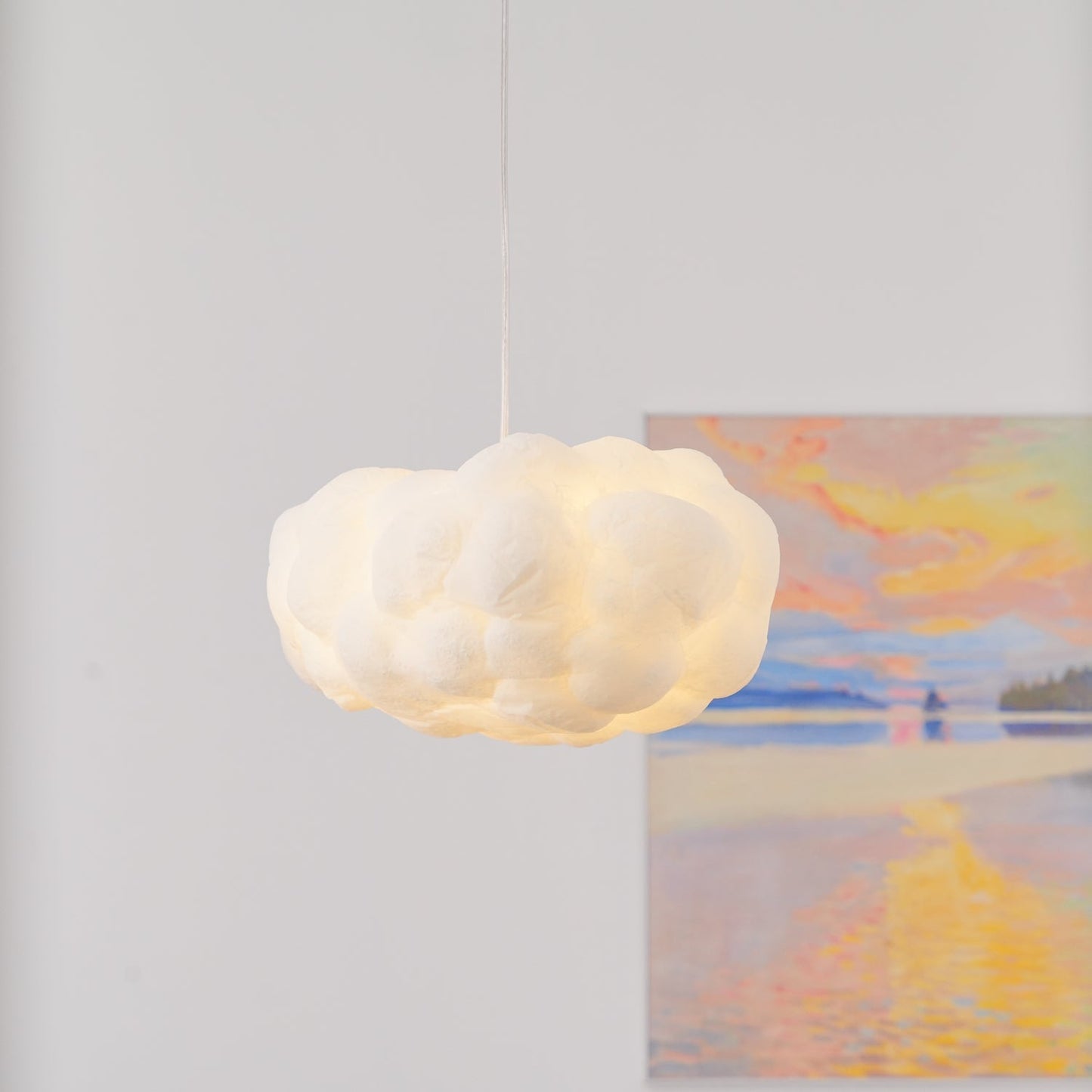 CloudyGlow – Moderne Pendellampe i Blødt Skyinspireret Design til Hygge og Stemning
