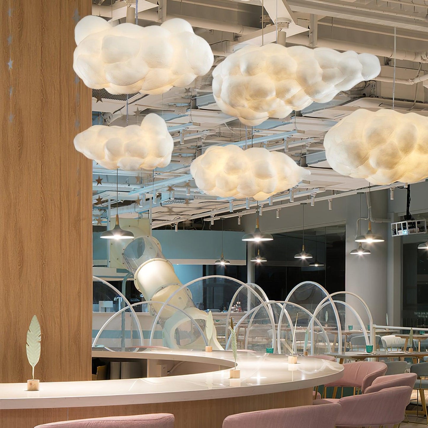 CloudyGlow – Moderne Pendellampe i Blødt Skyinspireret Design til Hygge og Stemning