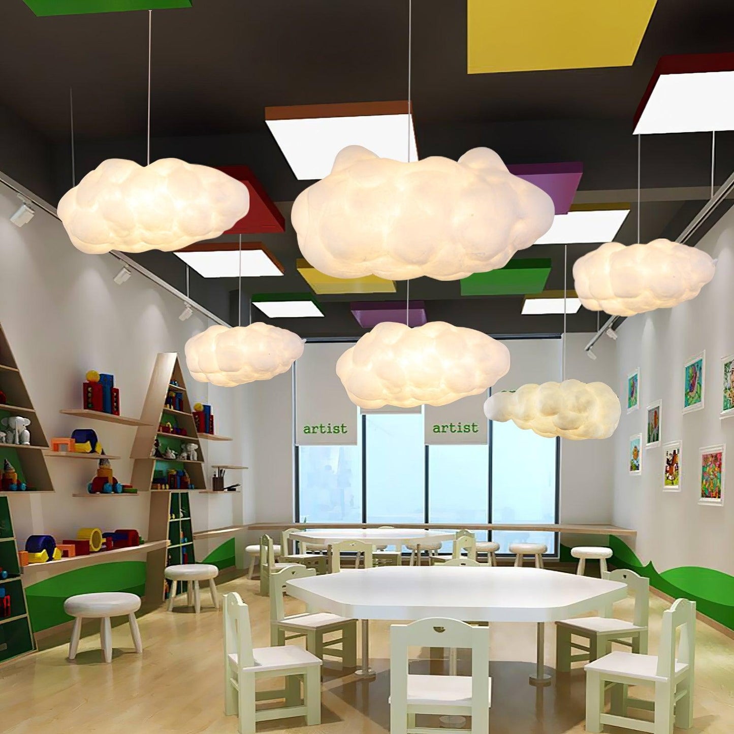 CloudyGlow – Moderne Pendellampe i Blødt Skyinspireret Design til Hygge og Stemning