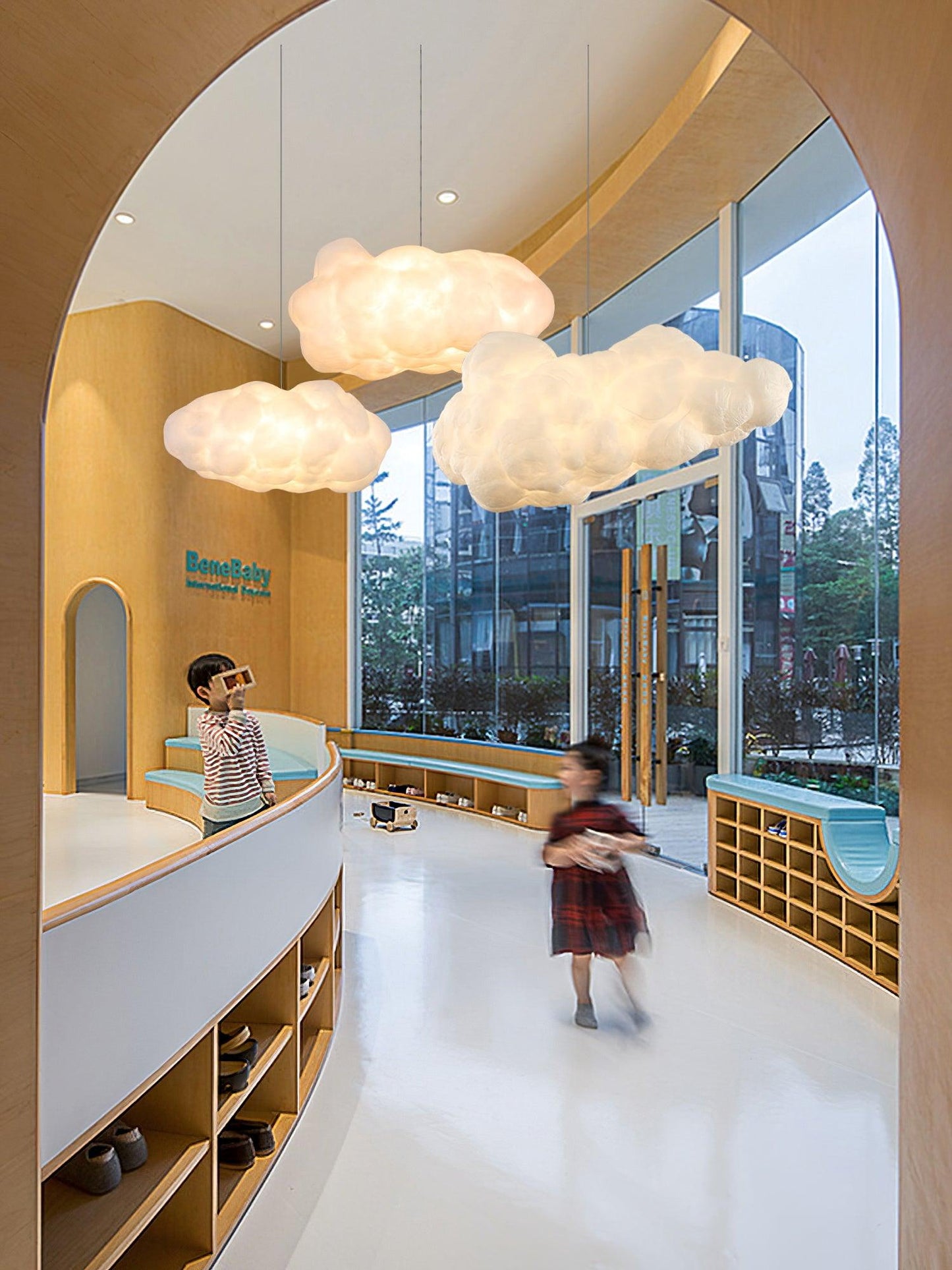 CloudyGlow – Moderne Pendellampe i Blødt Skyinspireret Design til Hygge og Stemning