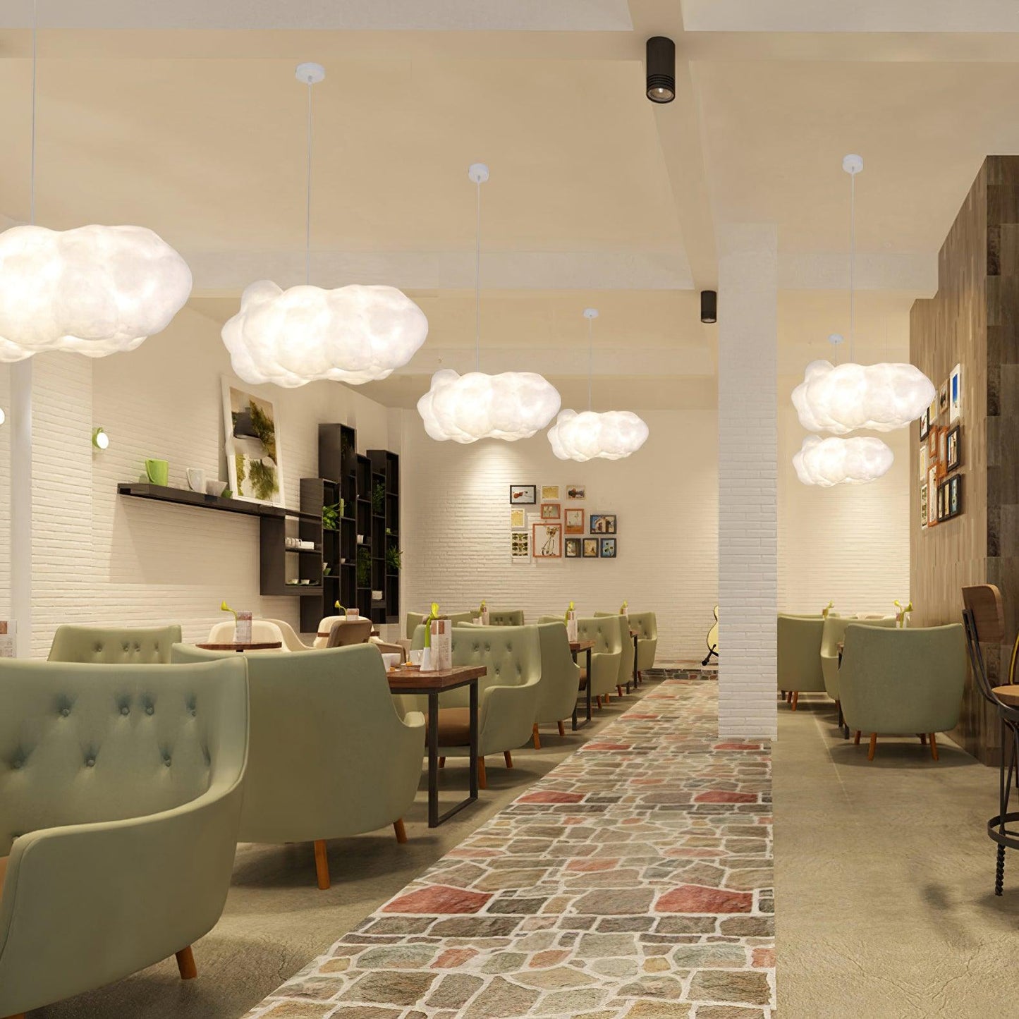 CloudyGlow – Moderne Pendellampe i Blødt Skyinspireret Design til Hygge og Stemning