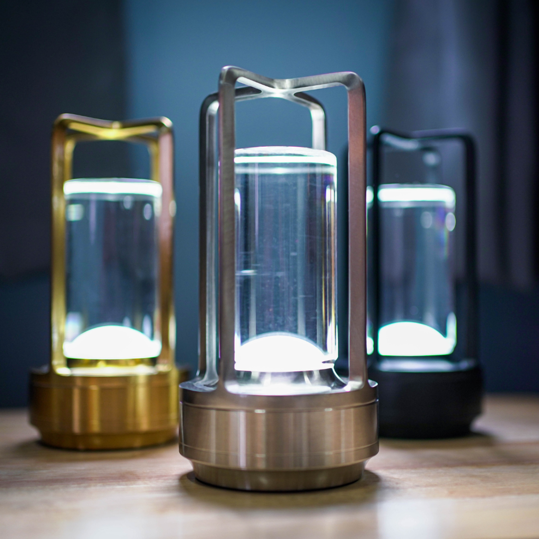 Klarako CrystalGlow – Elegant Krystallanterne til Stemningsfuld Belysning Inde og Ude