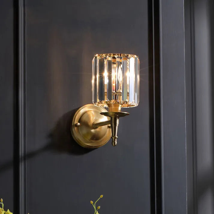 CrystalLuxe Vintage – Eksklusiv Væglampe i Krystal med Elegant Retrodesign
