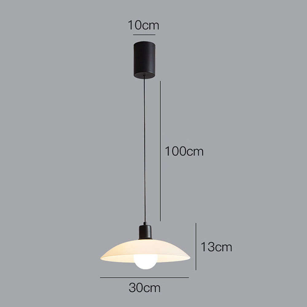 GlassWhite – Minimalistisk Pendellampe i Hvidt Panelglas til Spisestue og Stue