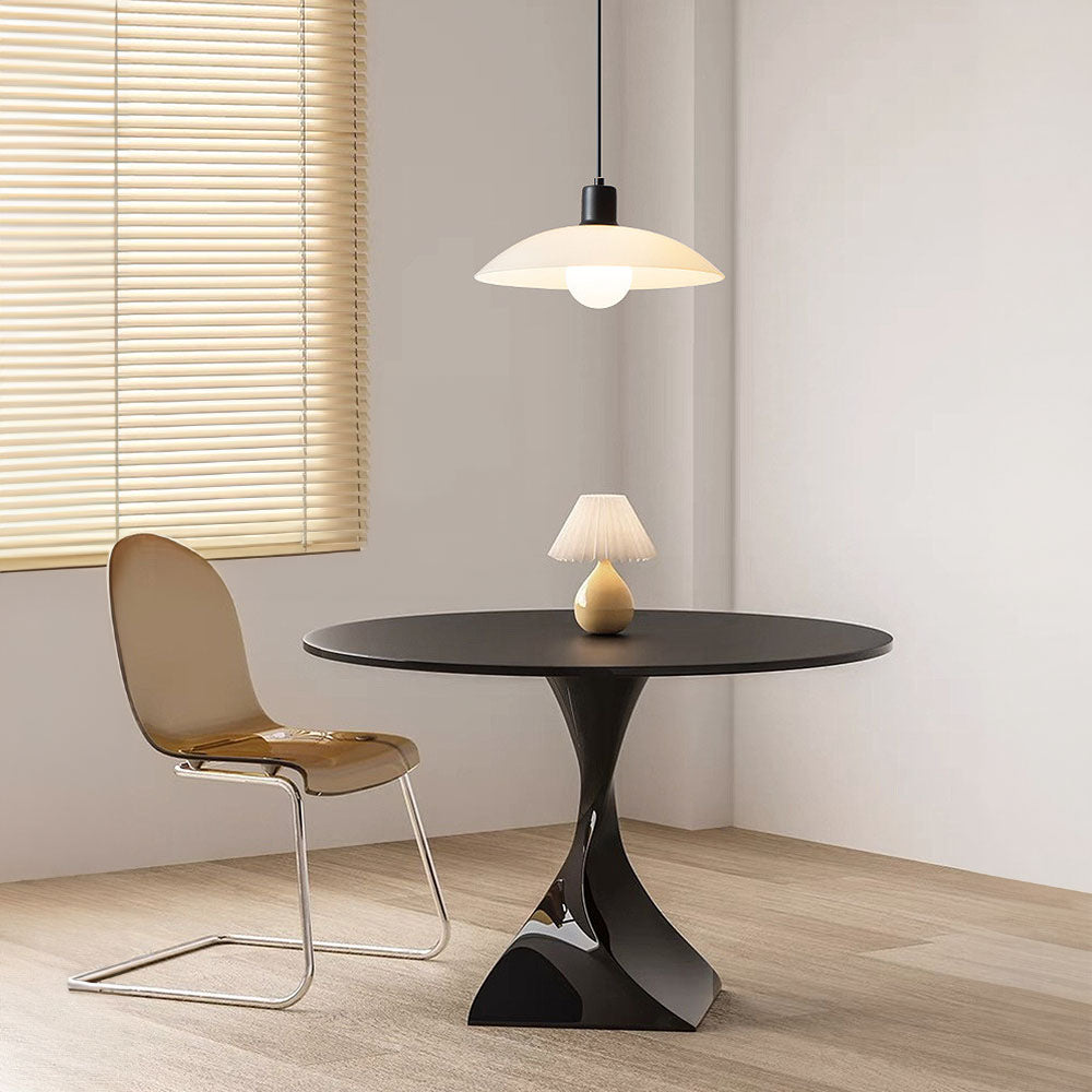 GlassWhite – Minimalistisk Pendellampe i Hvidt Panelglas til Spisestue og Stue