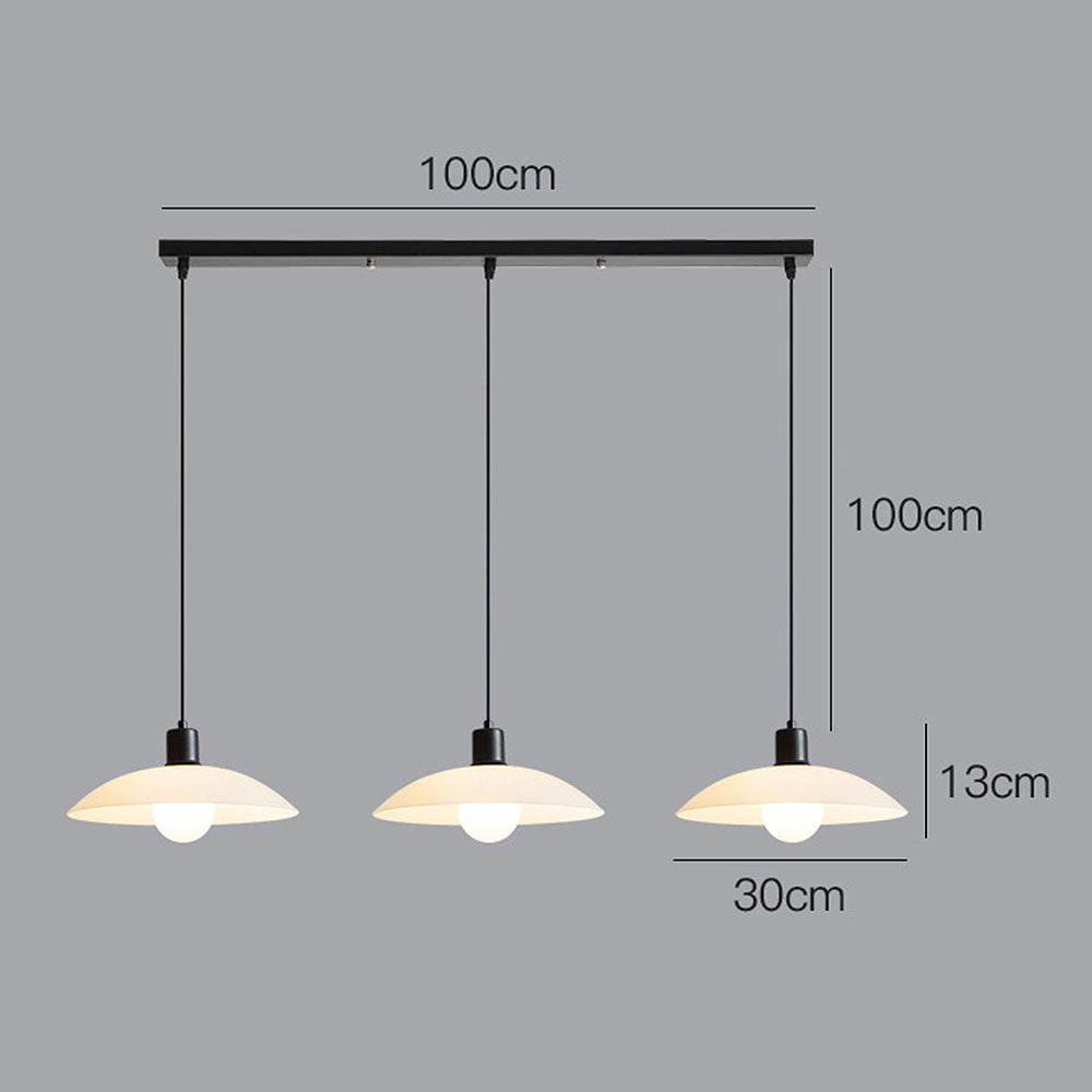 GlassWhite – Minimalistisk Pendellampe i Hvidt Panelglas til Spisestue og Stue