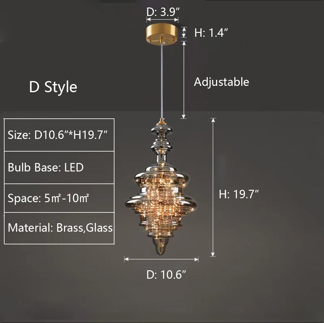 StarrySky – Moderne Pendellampe i Gråt Glas med Stjernehimmel-Effekt til Spisestue og Stue