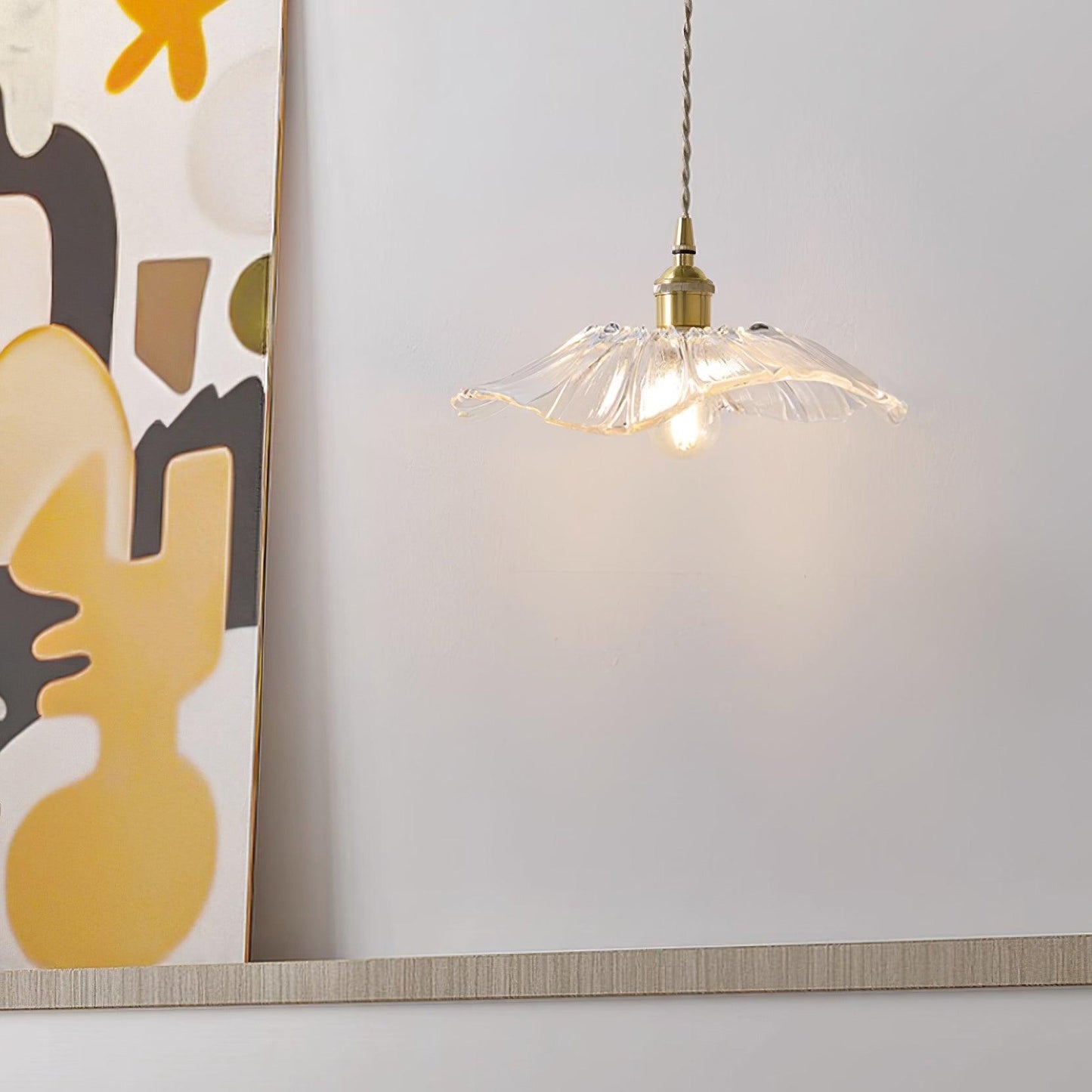 FloraGlass Pendant – Elegant Pendellampe i Blomsterglas til Romantisk og Dekorativ Indretning