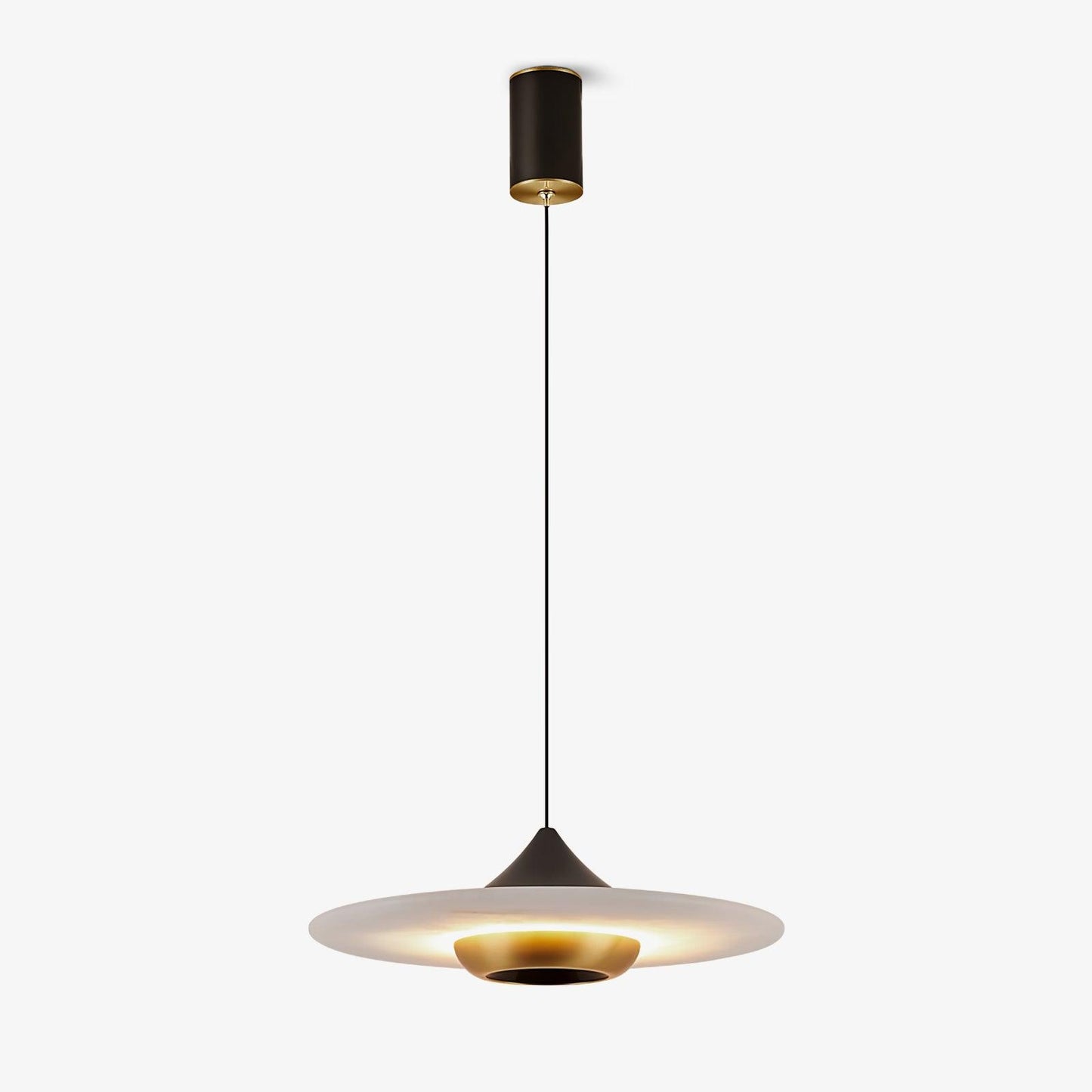 Flyvende tallerken marmor pendel lampe – Elegant moderne hængelampe til stue, køkken og spisestue