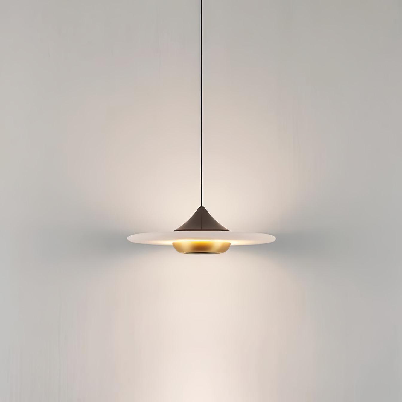 Flyvende tallerken marmor pendel lampe – Elegant moderne hængelampe til stue, køkken og spisestue