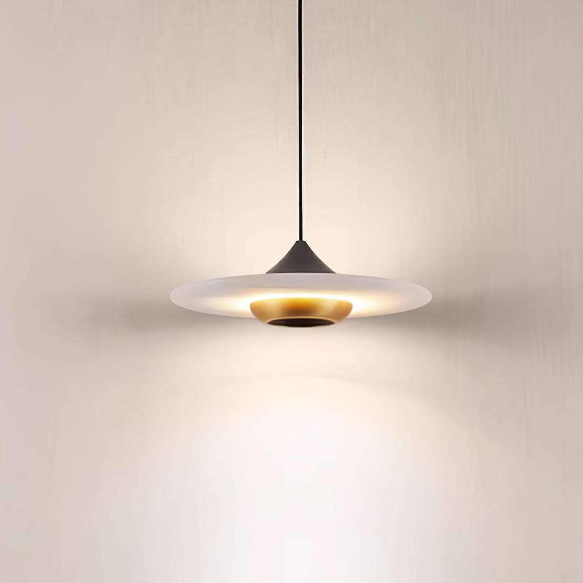 Flyvende tallerken marmor pendel lampe – Elegant moderne hængelampe til stue, køkken og spisestue