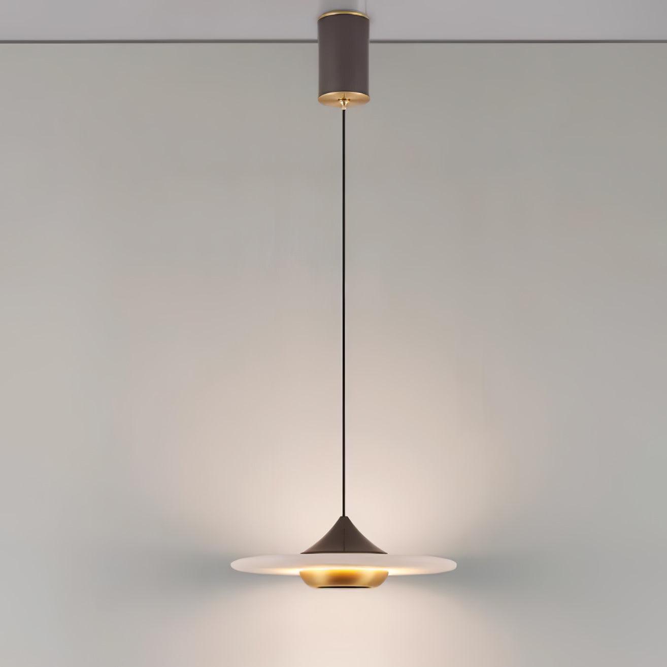 Flyvende tallerken marmor pendel lampe – Elegant moderne hængelampe til stue, køkken og spisestue