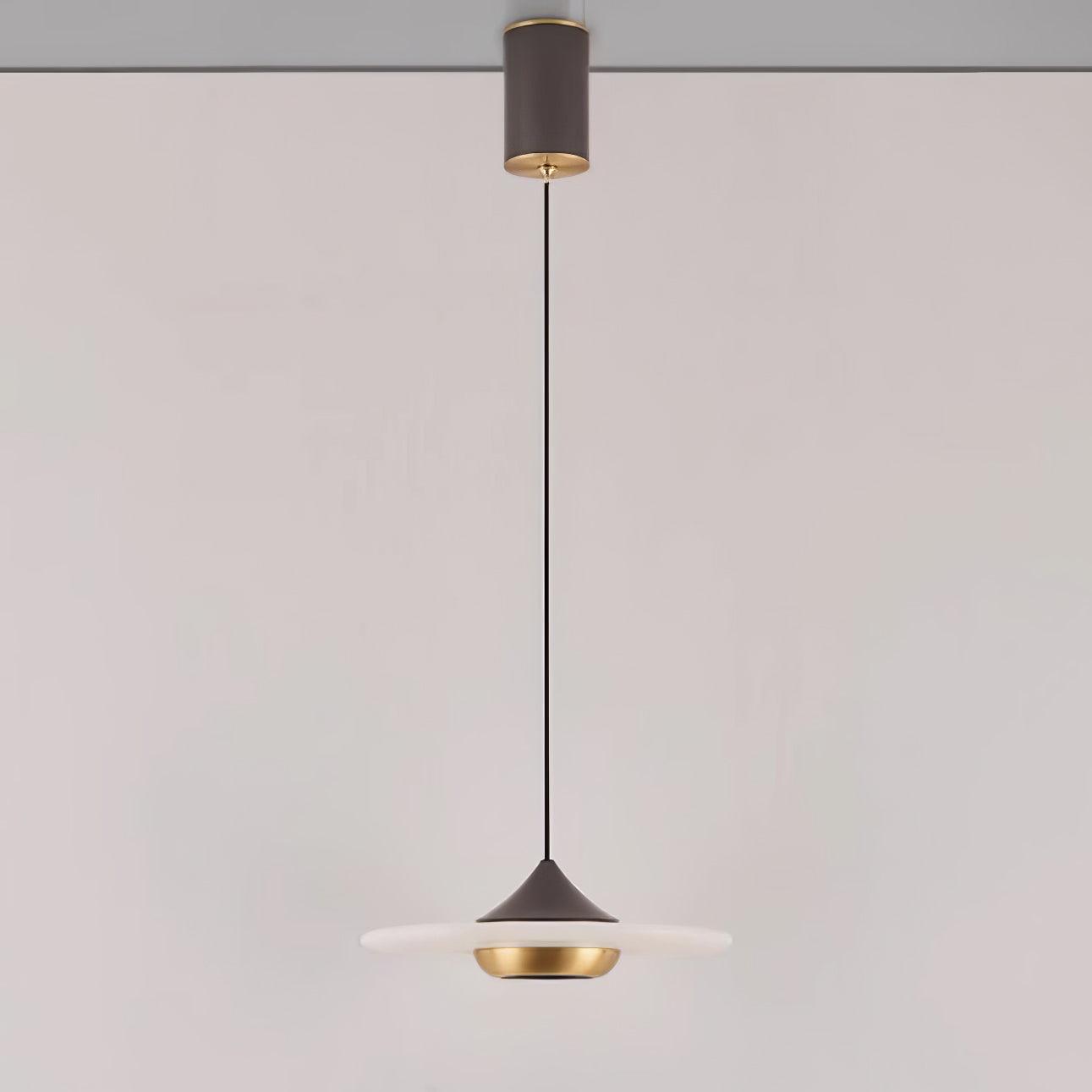 Flyvende tallerken marmor pendel lampe – Elegant moderne hængelampe til stue, køkken og spisestue