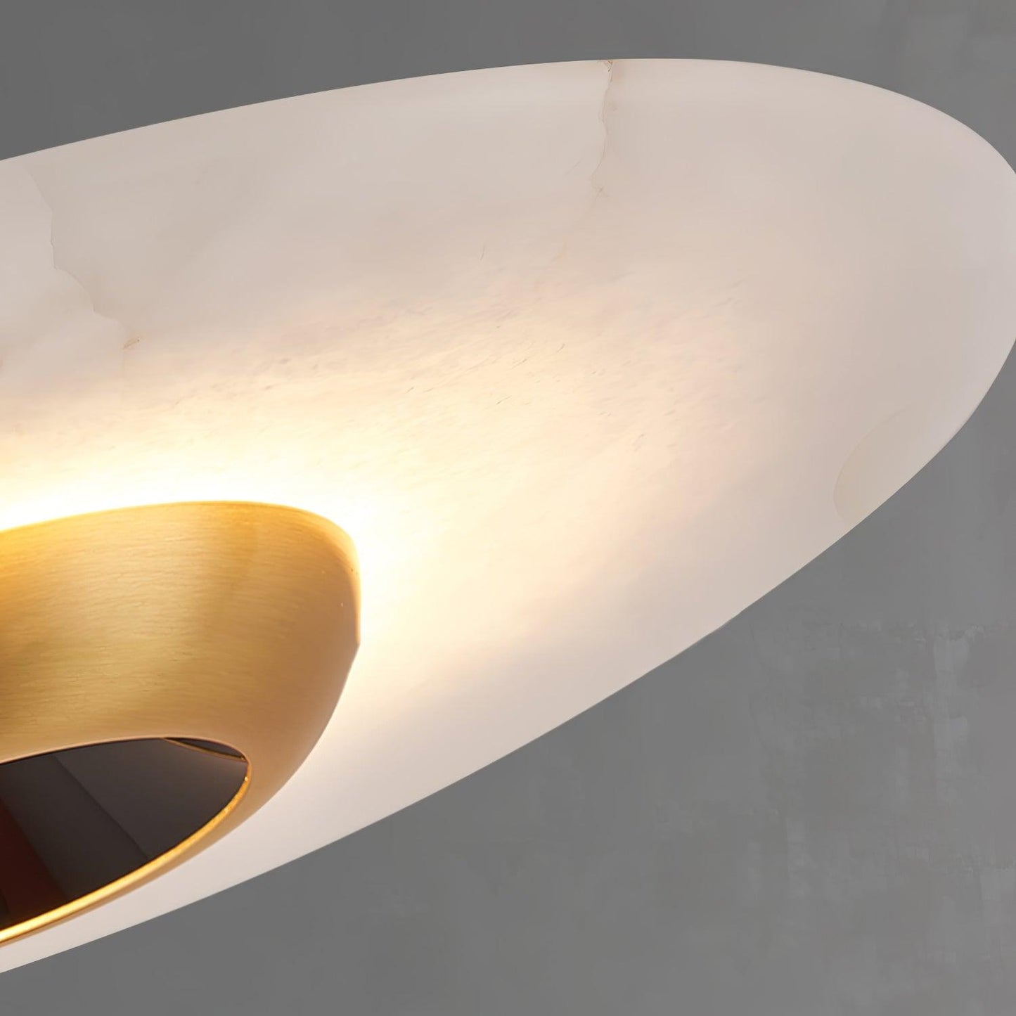 Flyvende tallerken marmor pendel lampe – Elegant moderne hængelampe til stue, køkken og spisestue