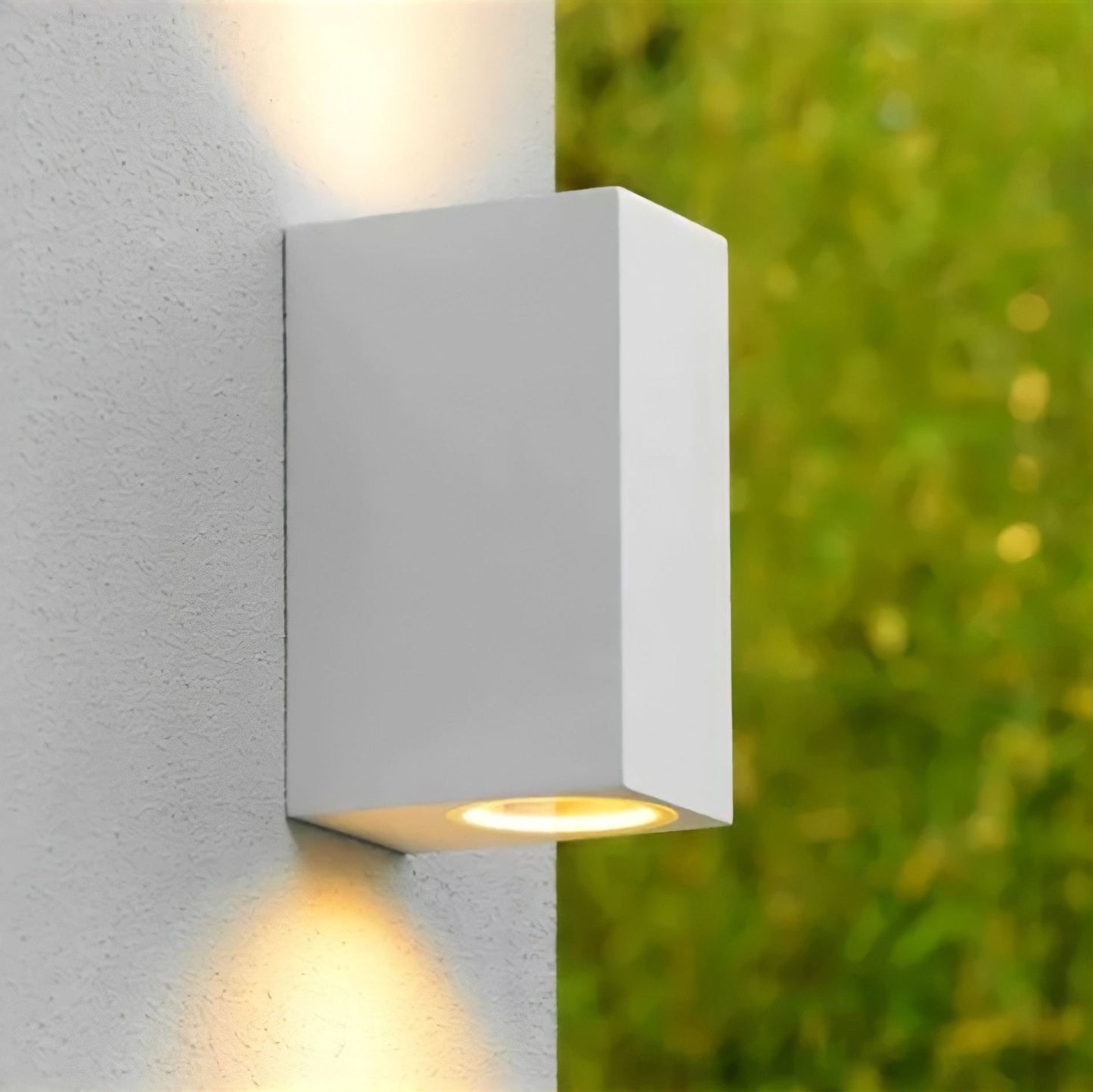 Udendørs Up/Down Kvadratisk GU10 Væglampe med Led og Hvidt Lys
