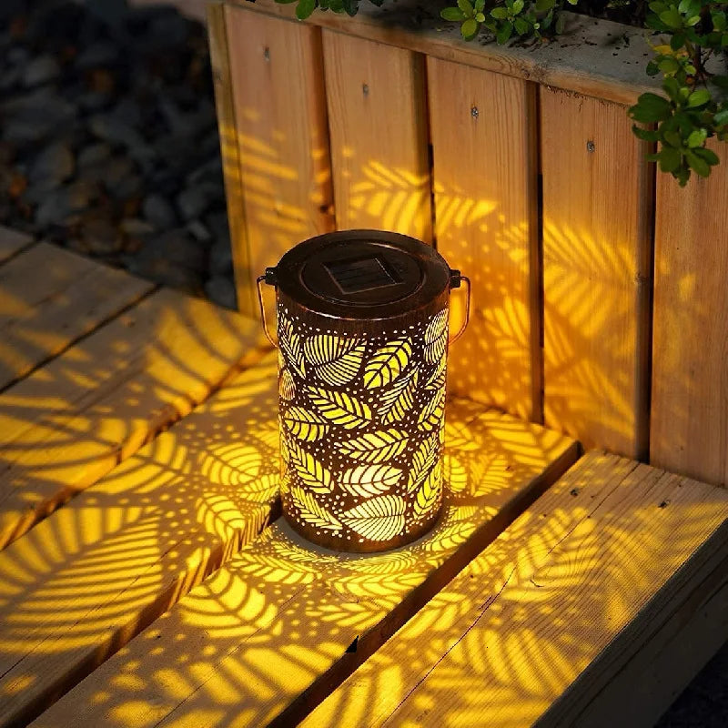 LeafGlow Lantern – Dekorativ Lanterne med Lysende Blade til Stemningsfuld Udendørs- og Indendørsbelysning