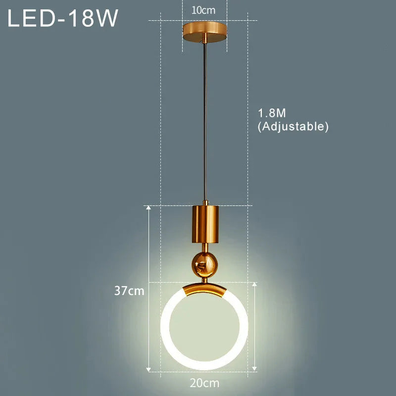 Nordic Simple – Enkel LED Pendellampe i Moderne Nordisk Design til Spisestue og Stue
